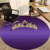 1pc Crown Tiara Chair Carpet for Office Non Slip, Machine Washable Rug for Office, Room Holiday Decor for Christmas, Birthday Polyester