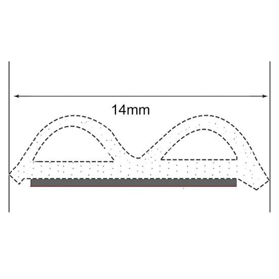 5m B-Shape Self Window Door Adhesive Car Trim Edge Noise Insulation Seal Strip
