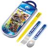 Skater Children's Lunch Box Trio Set Chopsticks Spoon Fork Kids Cutlery Antibacterial Treatment Easy To Open Sliding Type Made In Japan Jurassic 24 Bo