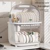 DaTuanXiaoYuan Double-Layer Draining Dish Rack with Disinfection
