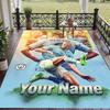 Custom Text Printed Rug Erling Haaland Non Slip Floor Carpet For Home Room Decor