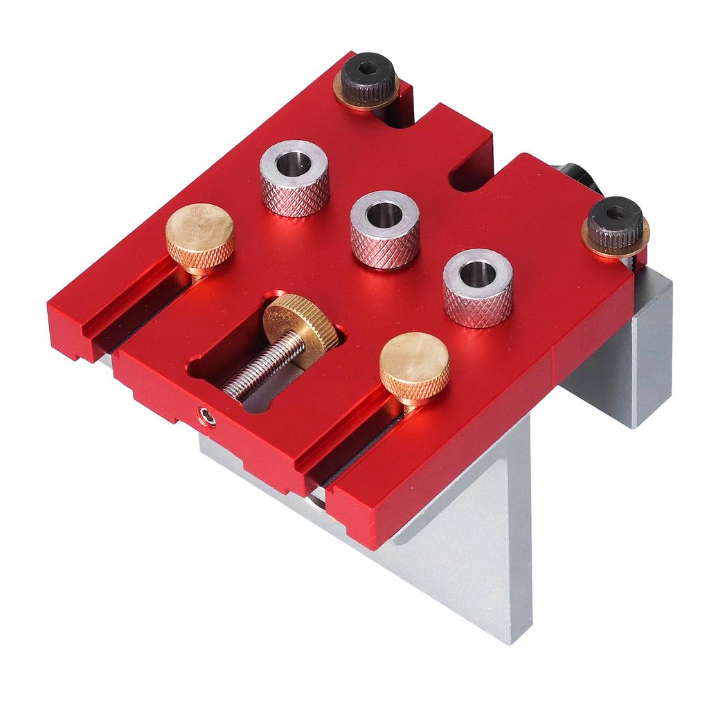 3 in 1 Drill Guide Woodworking Hole Punch Positioner Locator Jig System Kit Aluminium Alloy Woodworking Tool