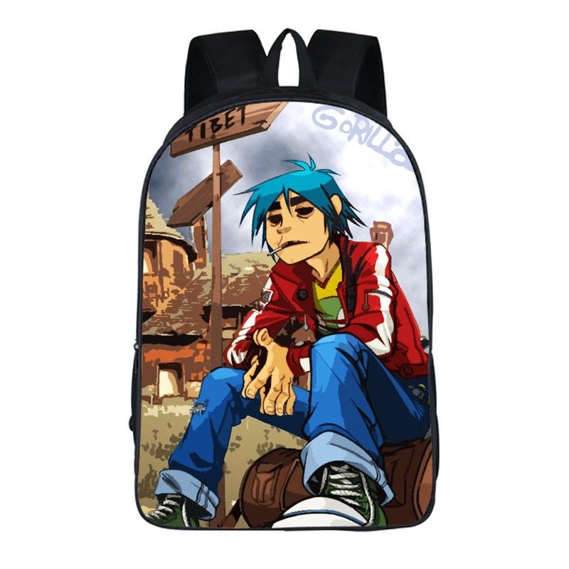 Cartoon Male Peripheral Student School Bag Gorillaz Creative Fashion Trend Backpack