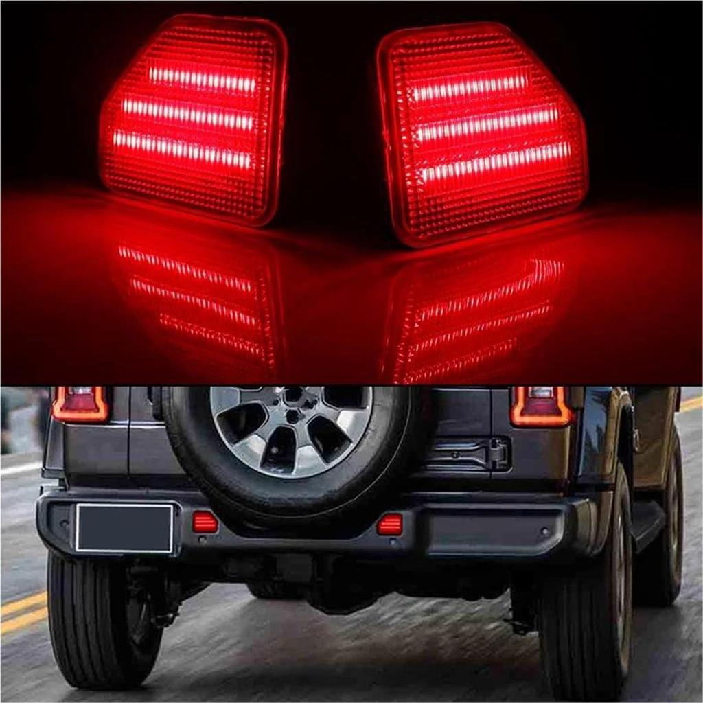 JL Bumper Reflector Light Fit for Jeep Wrangler Fit Rear Tail Light Rear Fog