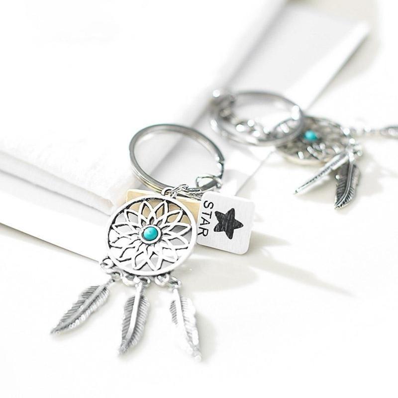 Key Ring Key Chain Feather Tassels Dreamcatcher Charm Pendant Keyring Keychain