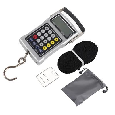 Bilancia elettronica con amo da pesca, pesa bagagli da 50 kg, bilancia sospesa digitale 7 in 1