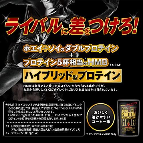 ORIHIRO Active Protein HMB Soy Protein Coffee Flavor 300g Black