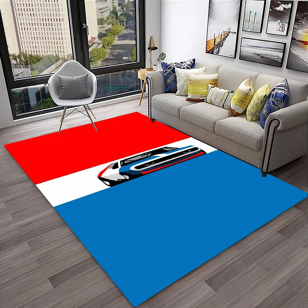 Racing Car Sports Car Carpet Rug for Home Living Room Bedroom Playroom Sofa Doormat Decor,Kids Game Area Rug Non Slip Floor Mat