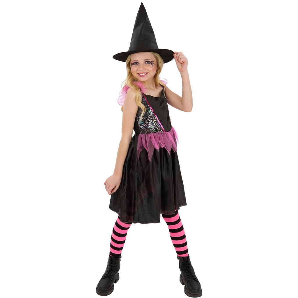 Smiffys Girls Rainbow Web Witch Costume
