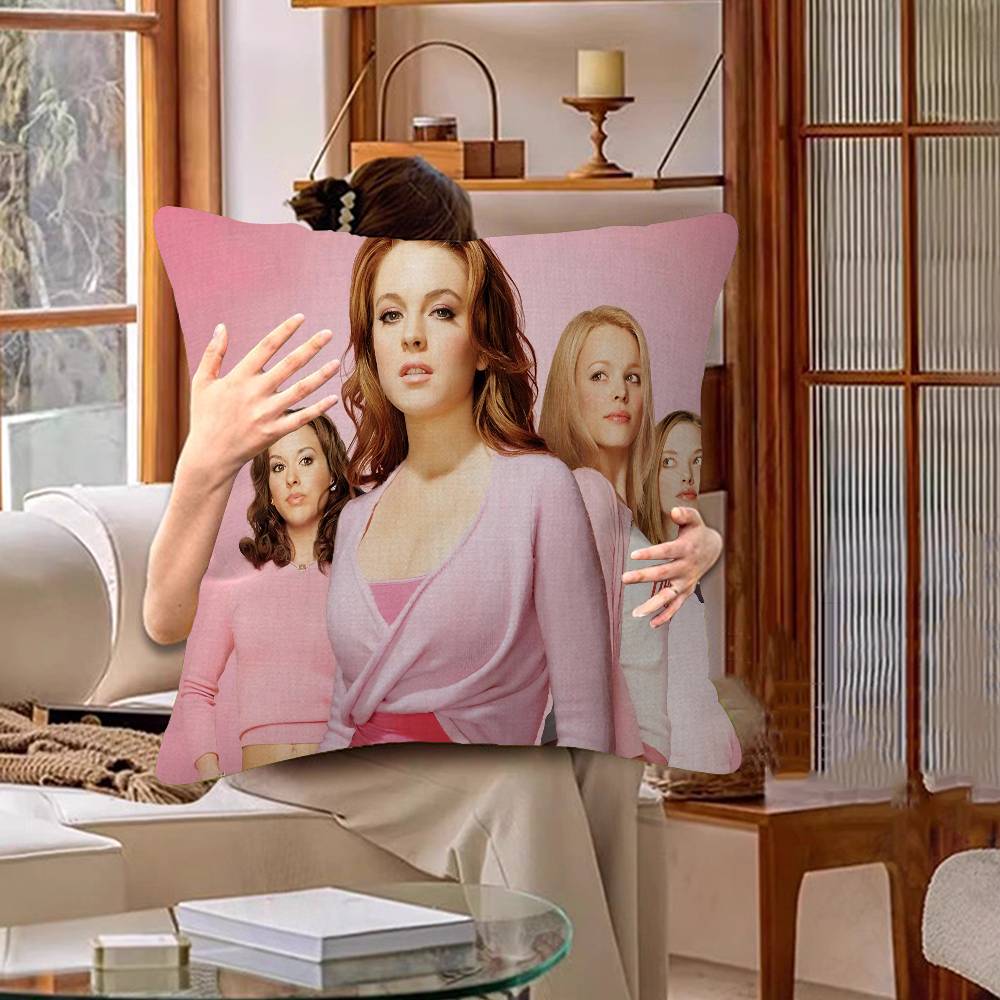M-mean Girls Movie Office Cushion Pillowcase Car Cushion Cover45X45CM Lumbar Pillowcase Sofa Pillowcover