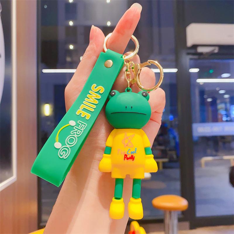Creative Cartoon Long-legged Frog Doll Keychain Female Cute Creative Couple Key Chain Ring Bag Gift Pendant