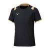 Volleyball wear BASIC short-sleeved training top V2MEB530 Unisex Black x Gold L