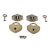 2 Sets Wooden Box Hasp   Padlock Set Antique Zinc Alloy Hasp Clasp   and Hrt Shaped Padlocks with Keys