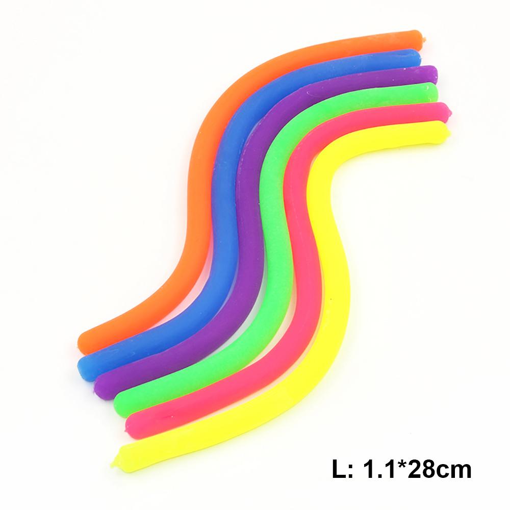 Silicone world Worm Noodle Stretch String TPR Rope Anti Stress Toys String Fidget Autism Vent Toys Decompression Toys Vent Toys