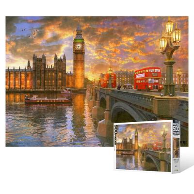 Puzzle 500 elementów / Westminster o zmierzchu, popularna koreańska układanka