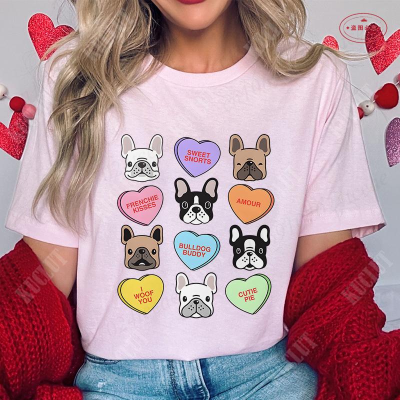 French Bulldog Unisex T Shirt Fashion Dog Graphic Tops Summer Short Sleeve Tees Harajuku Streetwear Aesthetic Female Clothing