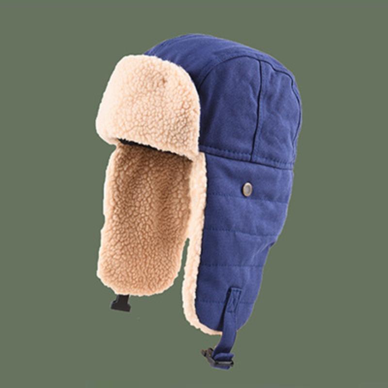 Thunderbolt Hat Men and Women Winter Padded Thickened Ear Protection Cap Cycling Outdoor Ski Ins Warm Cold Cotton Cap