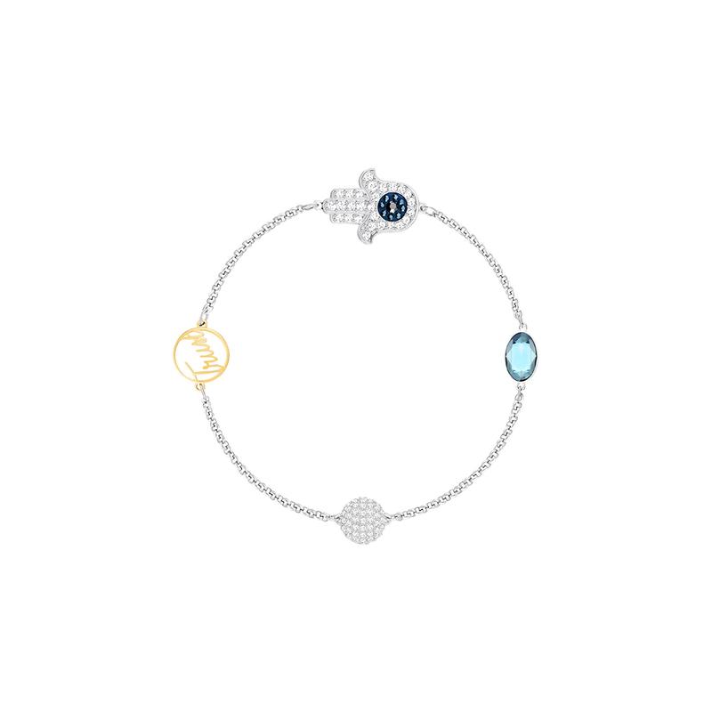 Swarovski Variety Magic Chain REMIX Lucky Hand Classic Bracelet Women s Blue # 5373249