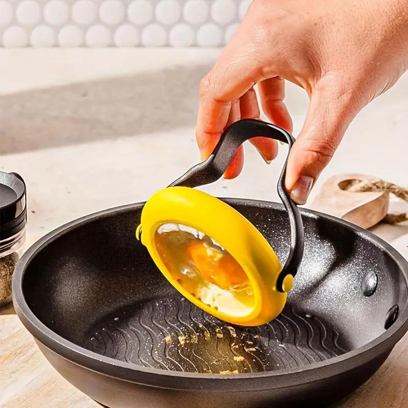 Silikonové kroužky na vajíčka, 1/2 balení nepřilnavé formy na vaření vajec s rukojetí Stay-Cool, ideální pro smažení vajec, palačinek, snídaňových sendvičů