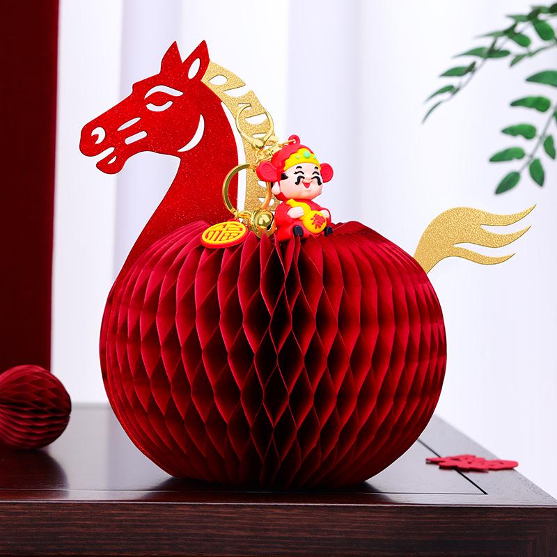 2026 Year of the Horse Zodiac Ornaments: Large Festive Fu Characters for New Year & Spring Décor