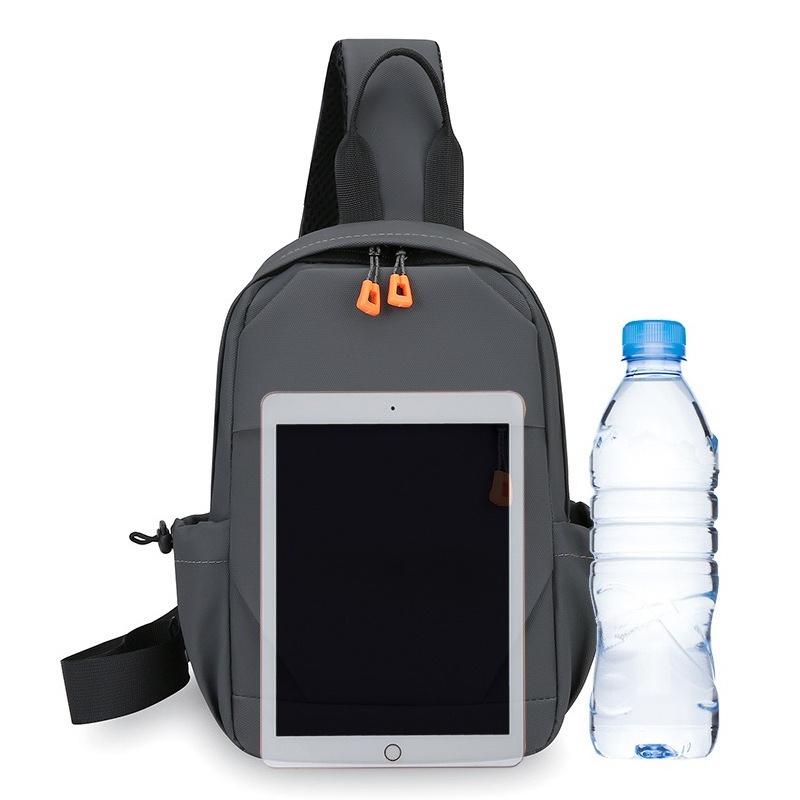 Men's Multi-functional Chest Bag, Charging Cross-body Backpack, Casual and Fashionable Single-shoulder Bag