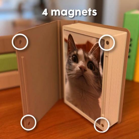 3D Printed Sliding Photo Album Hold 12 Standard 6x5 Inch Photos Magnetic Expandable Yearly Photo Holder Picture Memory