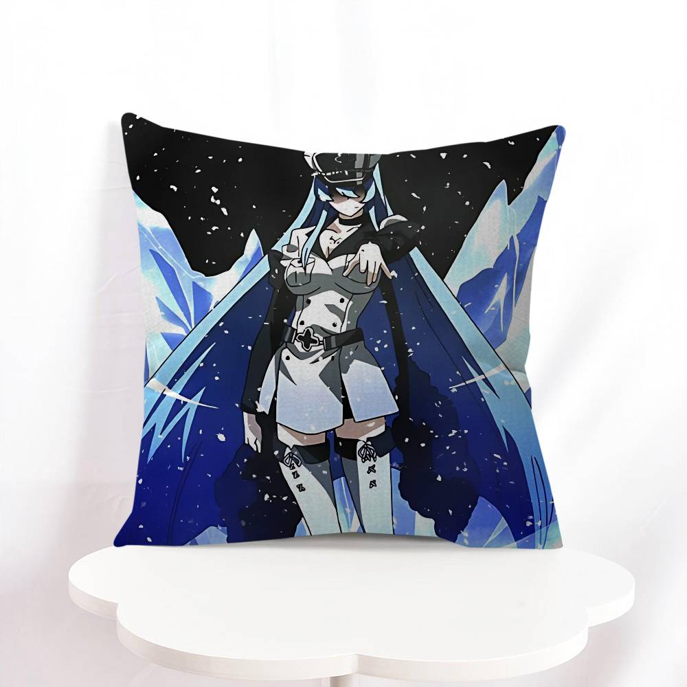 Esdeath Anime Cushion Cover Pillowcase Upholstery Sofa Throw Pillow Home Decor Pillowcas