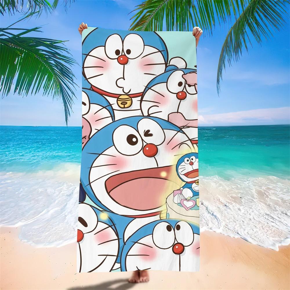 Cute Cartoon Character Printed Microfiber Beach Towel Quick Dry Soft Bath Towel For Kids Swimming