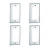 4Pcs Multipurpose Rectangular Metal Outlet Covers Convenient Accessory for 4x2Inch Electrical Box Enclosures Daily Use