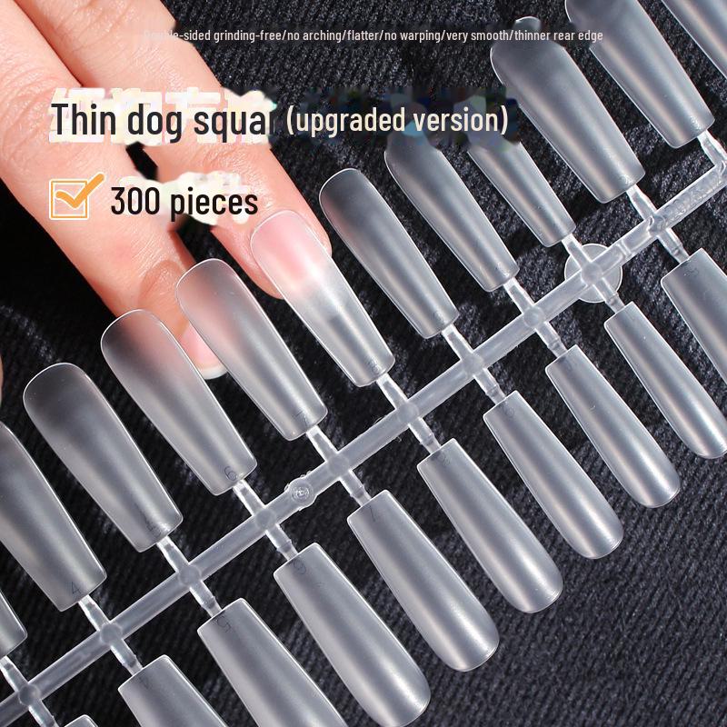 Ultra-Thin Frosted Nail Stickers: Full & Half Styles, Traceless, Extra Long, No Grinding Needed