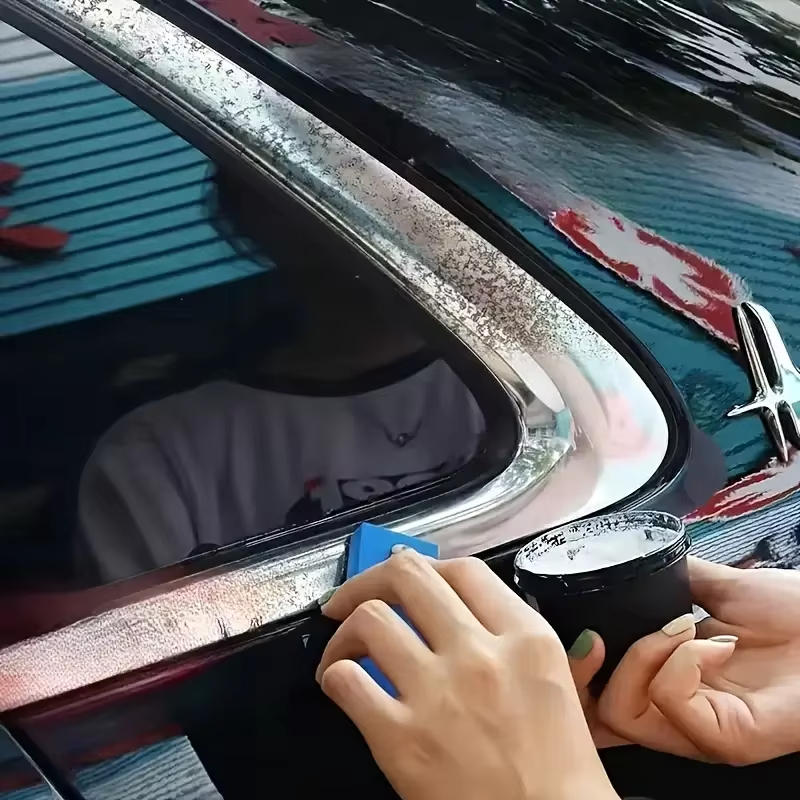 Auto Chrom Politur & Restaurator Paste - Metallpolitur für Türgriffe, Fensterzierleisten - Entfernt Rost, Wasserflecken & Oxidation