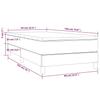 Box Spring Bed with Mattress Dark Brown 90 x 190 cm Fabric