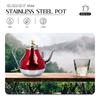 Large Capacity Stainless Steel Tea Kettle Milk Tea Pot Heat Resistant Ergonomic Handle Lightweight Elegant Design Home Portable