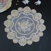 Round Mesh Rose Flower Embroidery Table Cloth Cover Wedding Tablecloth Dining Kitchen Christmas Table Decoration and Accessories