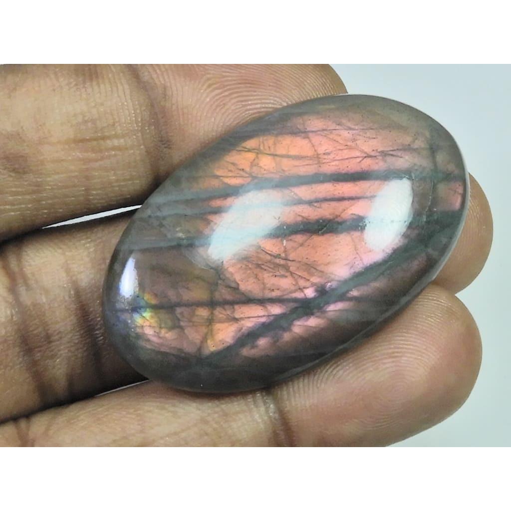 26X44X07MM Natural Purple Labradorite Spectrolite Oval Loose Gemstone 72Cts. D-407