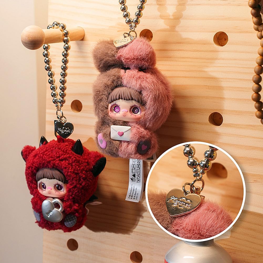 Maymei Eternal Love Series Blind Case (1 Piece), Approx. 11cm Tall, Made of ABS & Polyester, Cute Plush Keychain, Pre-painted Accessory,