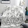 Ausmal-Dinosaurier-Decke - Weiche Flanell-Kuscheldecke mit Dinosaurier-Muster, Atmungsaktiv - Geeignet für Sofa, Camping, Büro-Tagesdecke - Malvorlage Und Ro