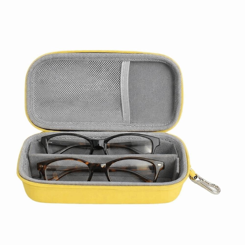 2 IN 1 EVA Glasses Case Large Capacity EVA Hard Shell Sunglasses Storage Box Waterproof Anti-lost Sunglasses Protective Case
