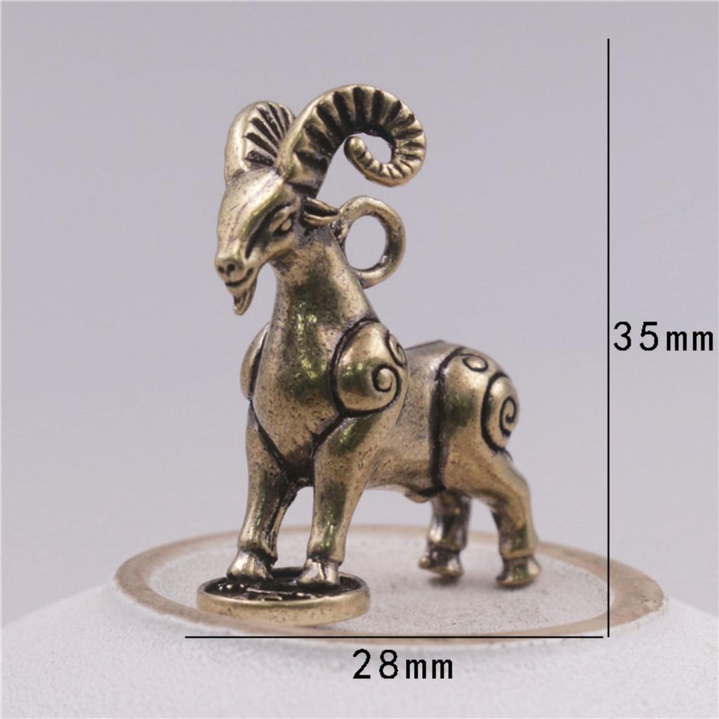 BrassChinese Figurine Tea Table Desktop Creative Decorative Brass Symbolic Desk Ornament