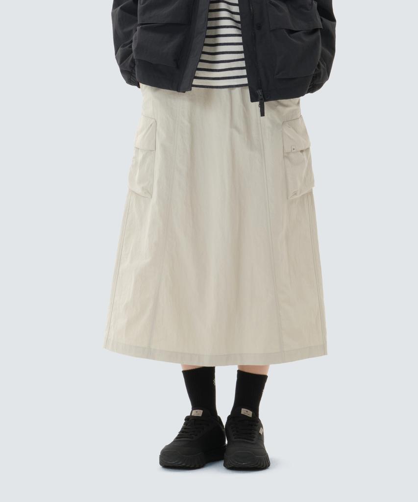 SNOWPEAK APPAREL Cample Flare Skirt (S26Zwcsk11) Light Beige