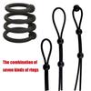 4-Piece Silicone Cock Ring Set for Delayed Ejaculation & Restraint