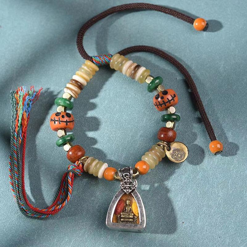 

Tibetan Yak Horn Adjustable Handmade Amulet Bracelet 9*2 mm