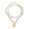 IngeSight.Z 2Pcs/Set Trendy Handmade Beaded Love Heart Pendant Choker Necklace Women Punk Clavicle OT Chain Party Jewelry Gifts
