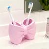 Bow Toothbrush Holder 3D Printed Pink White Bowknot Toothbrush Toothpaste Organizer Bathroom Decoration Multi-functional Pen Storage Box