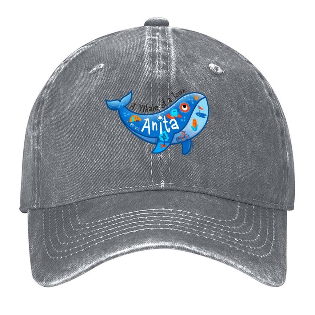Whimsical Whale for Anita Iowa Baseball Cap Sunscreen Golf Derby Hat Sailor Cap for Men Hats For Women Mens