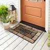 VIKAMA Vintage Stone-Effect Tile Doormat Anti-Slip & Noise-Reducing Entrance Hall Mat Bedroom Entrance & Bedside Rug Home Decor