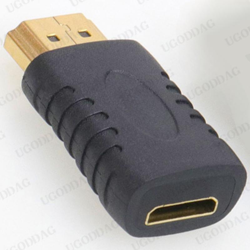 HDMI-compatible Male to Mini HDMI-compatible Female Full Converter for Computer HDTV Television Monitor Projector Gold Plated