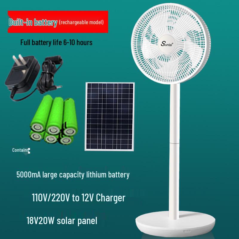 

Солнечная зарядка постоянным током Настольный вентилятор для пола: 110 В/220 В переменного тока на 12 В постоянного тока