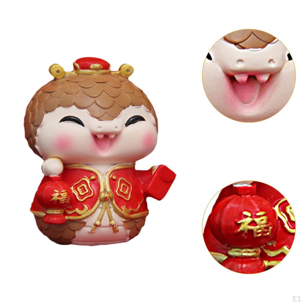 4 Stück Chinesisches Jahr Mini Schlangenfiguren Ornament für Bürotisch Zuhause