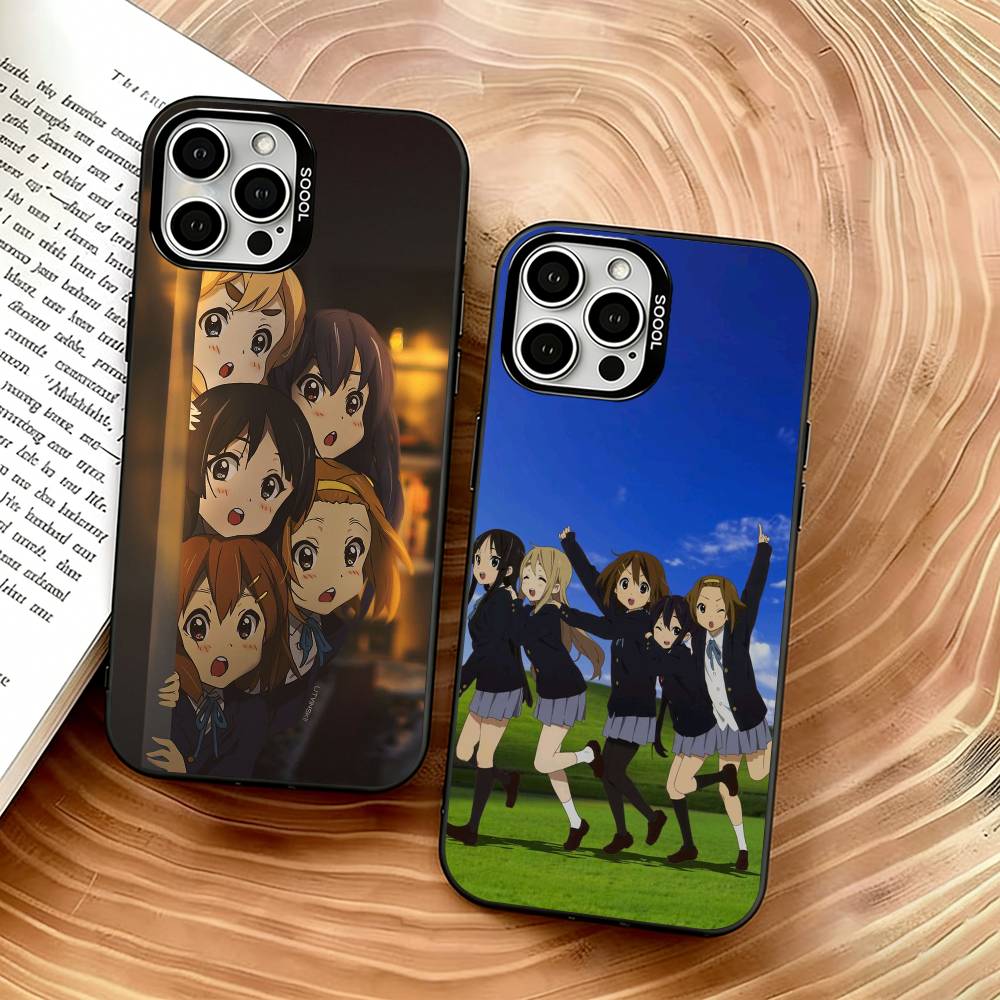 K-ON Phone Case For iPhone 17,16,15,14,13,12,11 Plus,Pro Max,XS,Colorful Silver Black Cover